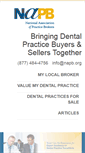Mobile Screenshot of dentalpracticebroker.org